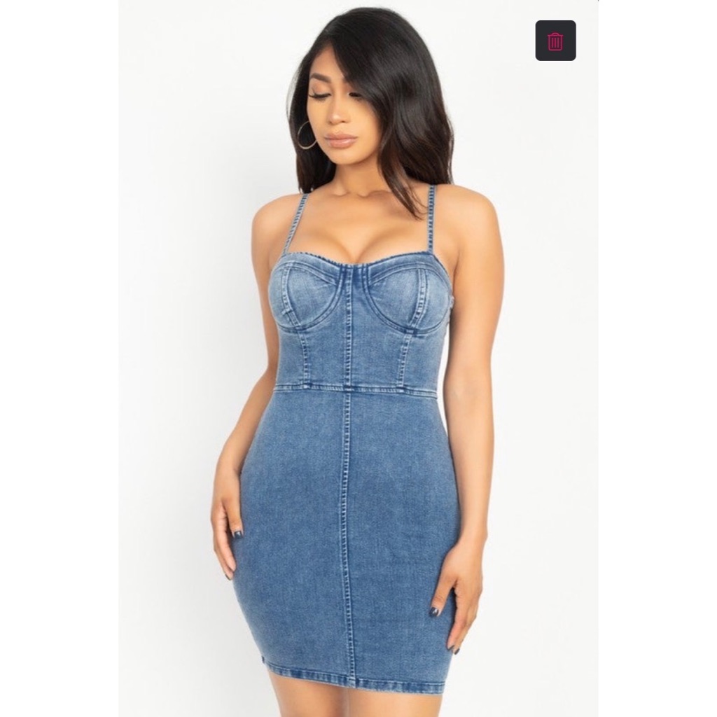 Brand New Diamond Denim Dress